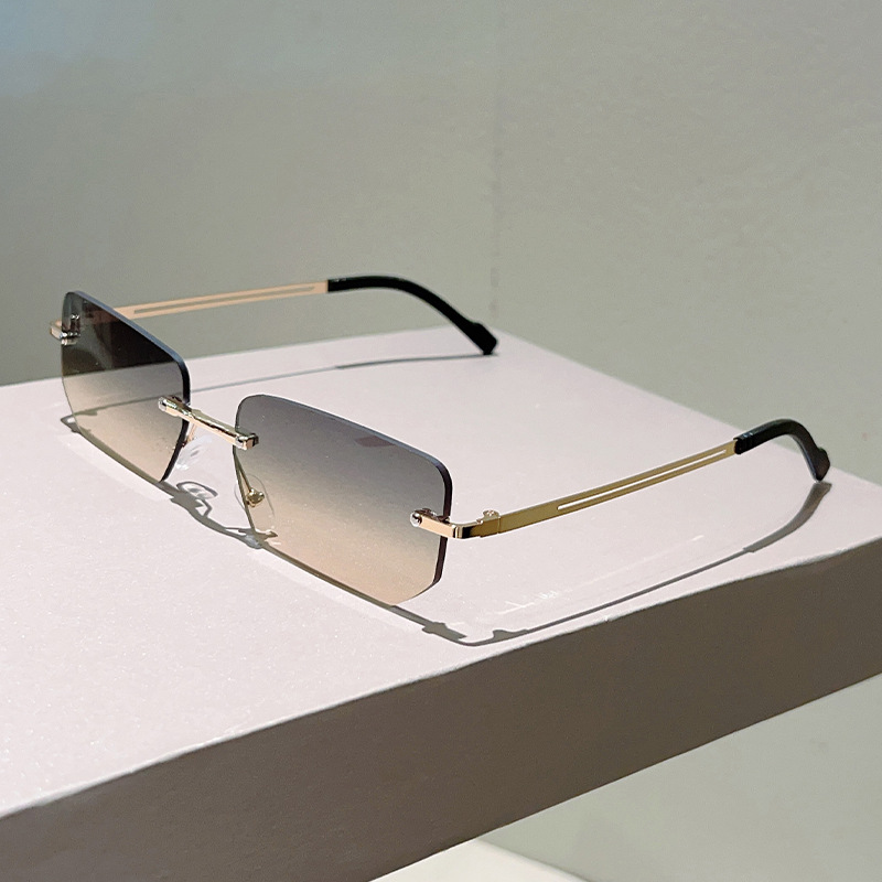 Modieuze, randloze rechthoekig - Sunglasses Uv400 recensie en prijs
